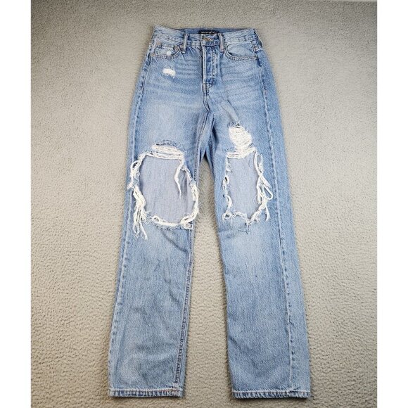 AERO Denim - Aeropostale High Waist 90's Baggy Jeans Jr's 00 Ripped Button Fly Grunge Pants